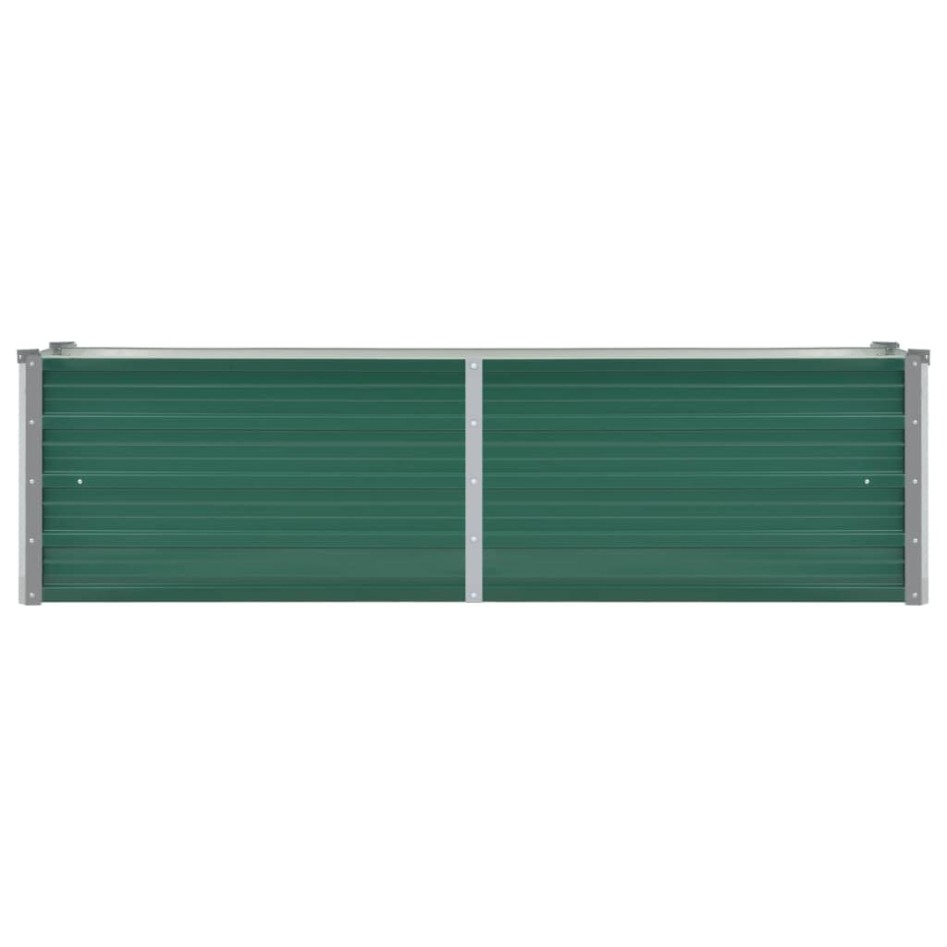 Arriate de jardín de acero galvanizado verde 160x40x45