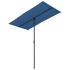 Sombrilla de jardín con palo de aluminio azul azure 180x110