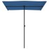 Sombrilla de jardín con palo de aluminio azul azure 180x110