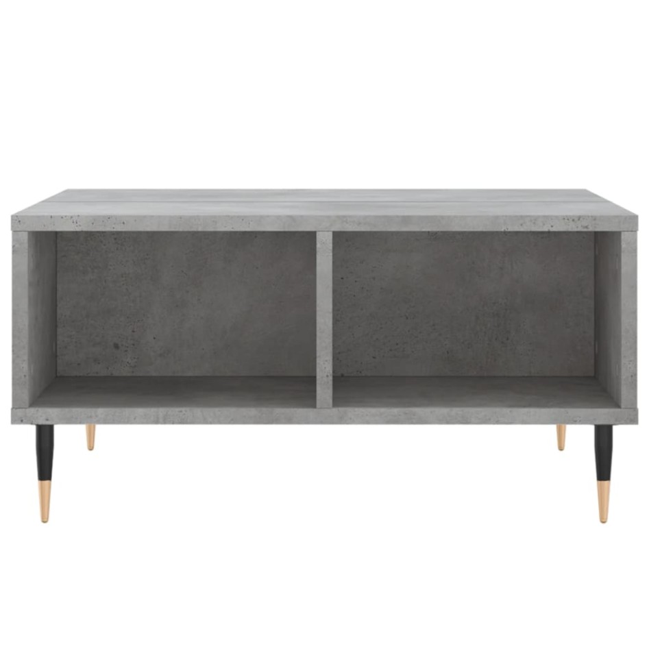 Mesa de centro madera de ingeniería gris hormigón 60x60x30