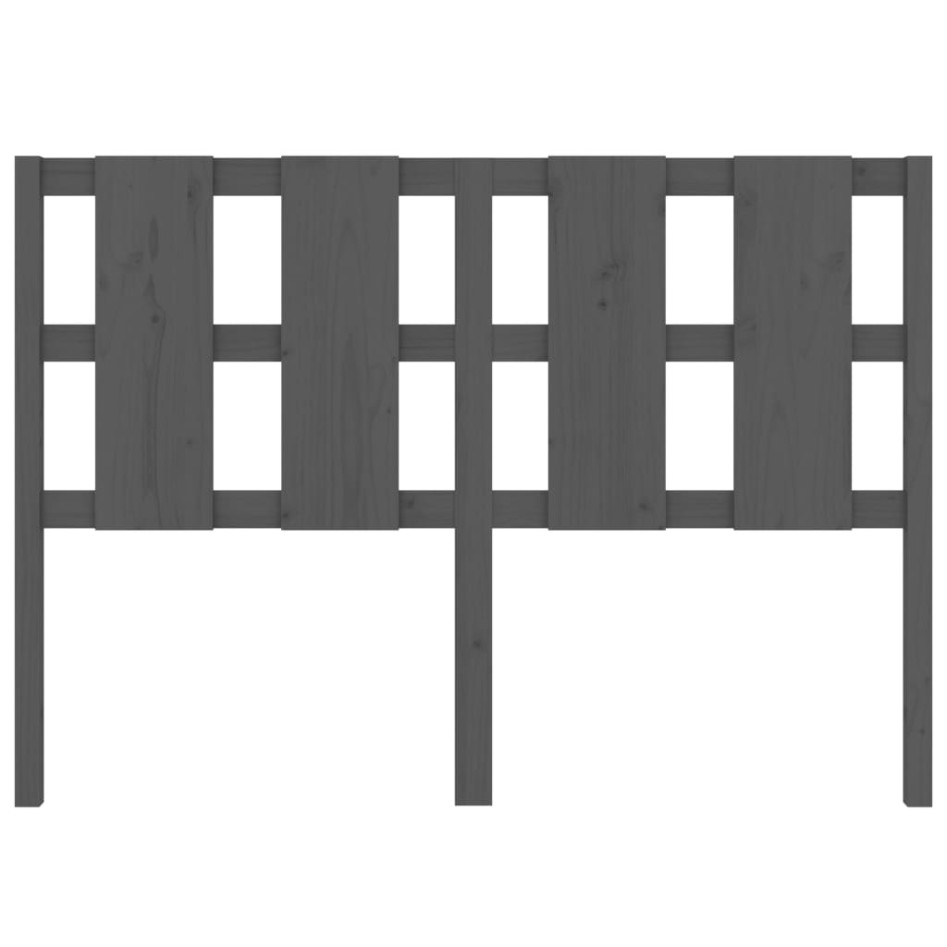 Cabecero de cama madera maciza de pino gris 125,5x4x100