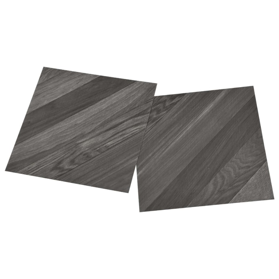 Tarimas de suelo autoadhesivas 20 uds PVC gris a rayas 1,86
