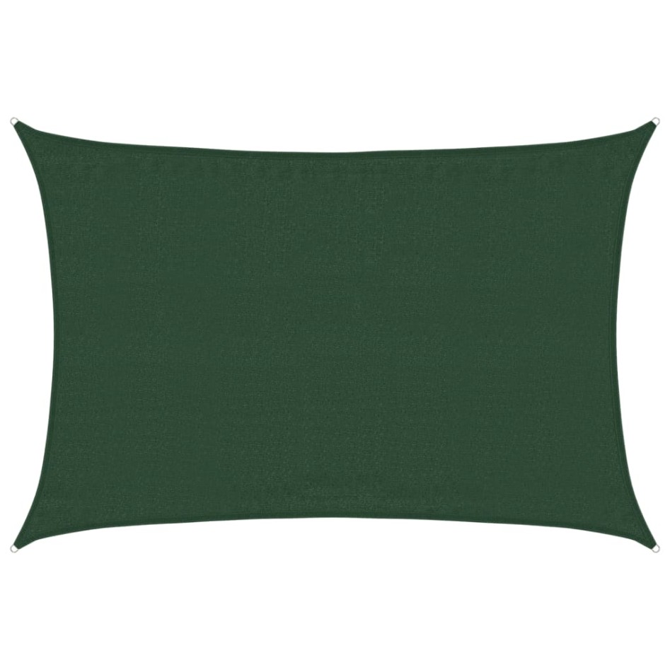 Toldo de vela verde oscuro HDPE 160 g/m² 3,5x4,5