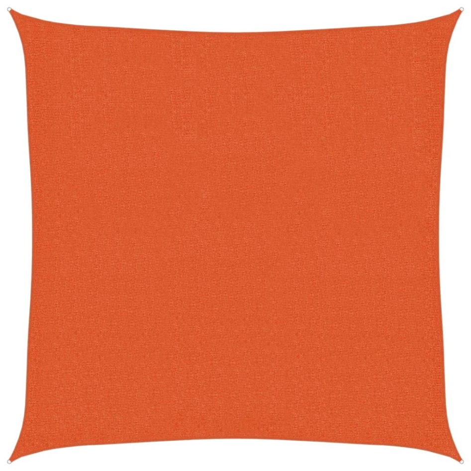 Toldo de vela HDPE naranja 160 g/m² 3,6x3,6