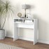 Mesa consola madera de ingeniería blanco brillo 78x30x80