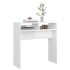 Mesa consola madera de ingeniería blanco brillo 78x30x80