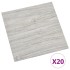 Tarimas de suelo autoadhesivas 20 uds PVC gris claro 1,86