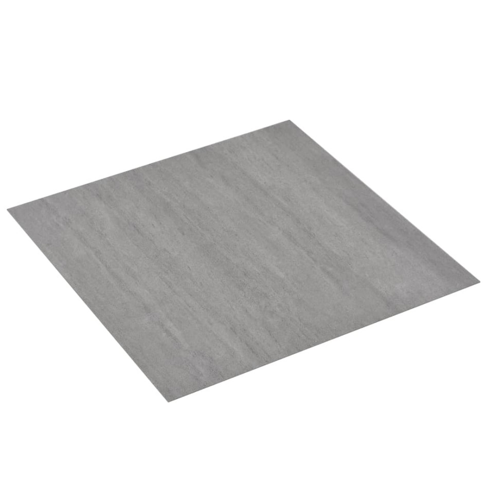 Tarimas de suelo autoadhesivas 20 uds PVC gris a rayas 1,86