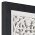Panel de pared tallado a mano MDF negro y blanco 60x60x1,5