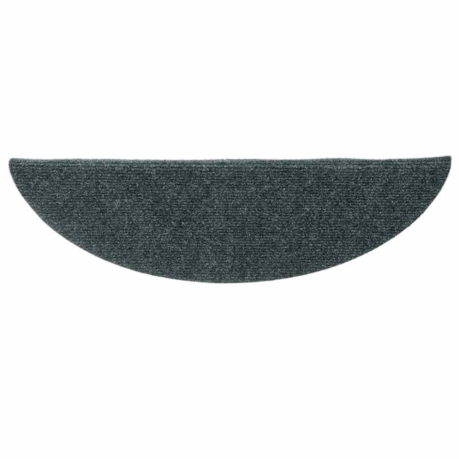 Alfombrilla autoadhesiva de escalera 15 uds 56x17x3 cm