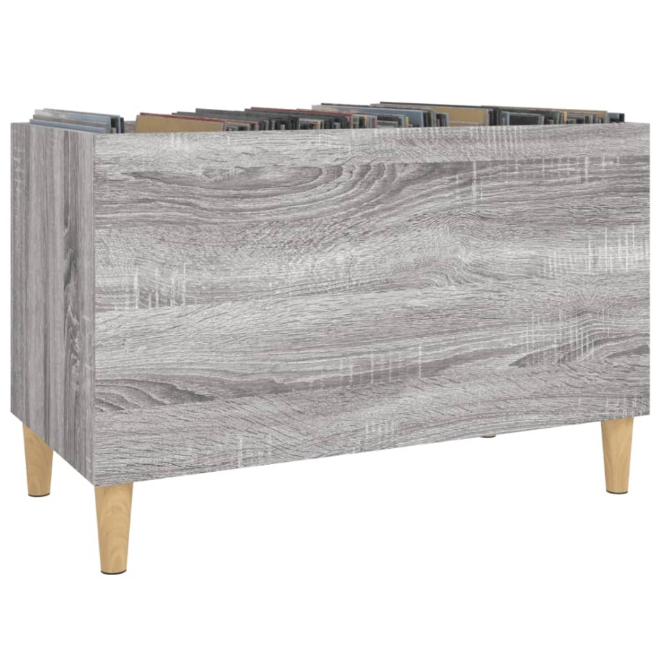 Mueble discos madera contrachapada gris sonoma 74,5x38x48
