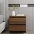 Mesita de noche madera ingeniería marrón roble 45x34,5x44,5