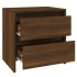 Mesita de noche madera ingeniería marrón roble 45x34,5x44,5