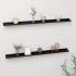 Estantes de pared 2 unidades negro 115x9x3
