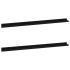 Estantes de pared 2 unidades negro 115x9x3