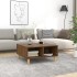 Mesa de centro madera de ingeniería roble marrón 60x60x30