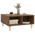 Mesa de centro madera de ingeniería roble marrón 60x60x30