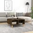 Mesa de centro madera de ingeniería roble ahumado 60x60x30