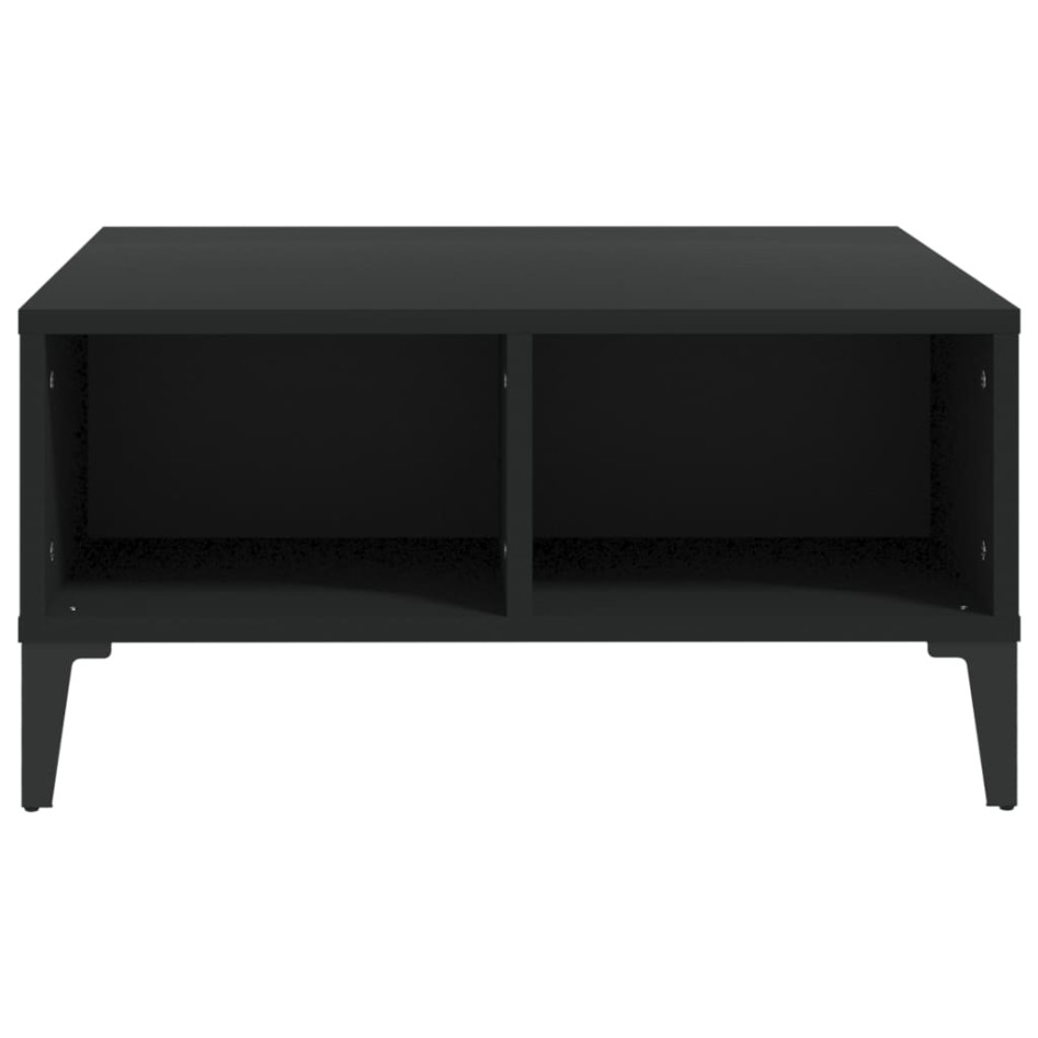 Mesa de centro madera contrachapada negro 60x60x30