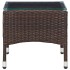 Mesa de centro de ratán sintético marrón 60x40x36