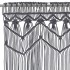 Cortina de macramé algodón gris antracita 140x240
