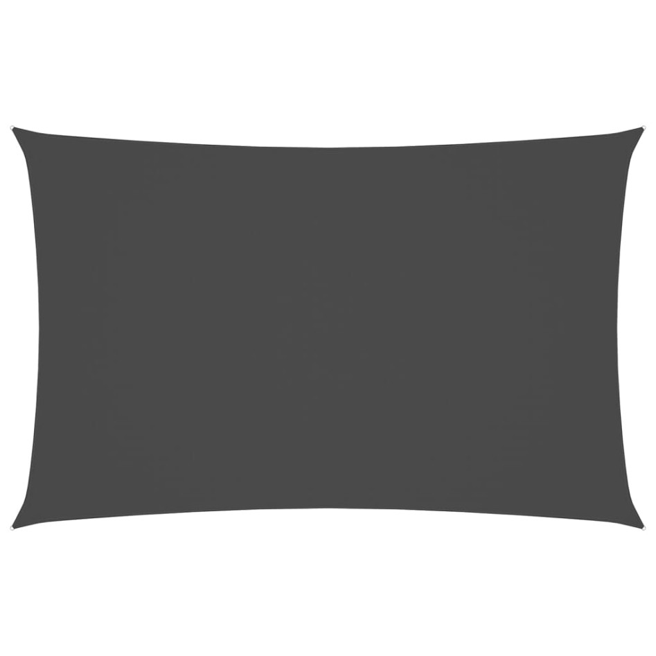 Toldo de vela rectangular tela Oxford gris antracita 2x5