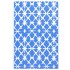 Alfombra exterior ARAKIL azul y blanco 160x230 cm