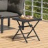 Mesa de jardín plegable malla acero gris antracita 38x38x38