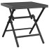 Mesa de jardín plegable malla acero gris antracita 38x38x38