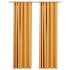 Cortinas opacas ganchos look de lino 2 pzas amarillo 140x245