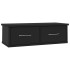 Estante de cajones para pared contrachapada negro
