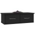 Estante de cajones para pared contrachapada negro