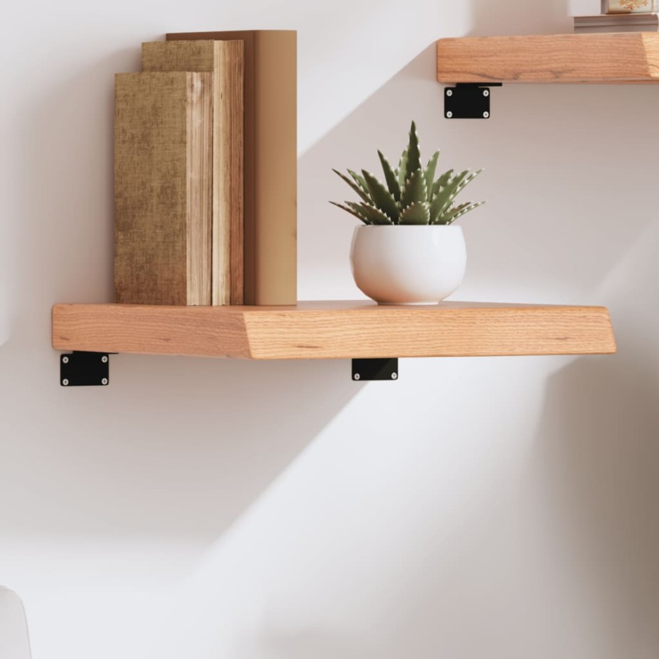 Estante pared madera roble tratada marrón claro 40x40x(2-6)