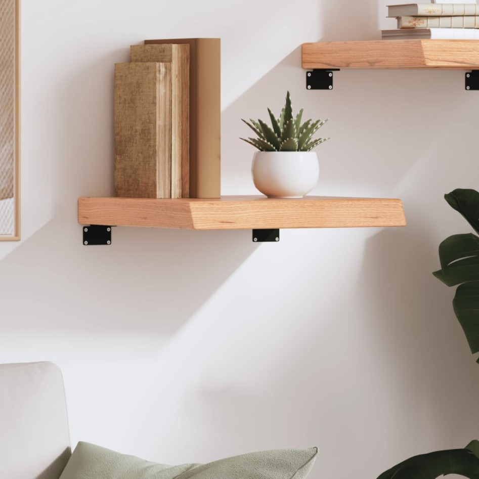 Estante pared madera roble tratada marrón claro 40x40x(2-6)