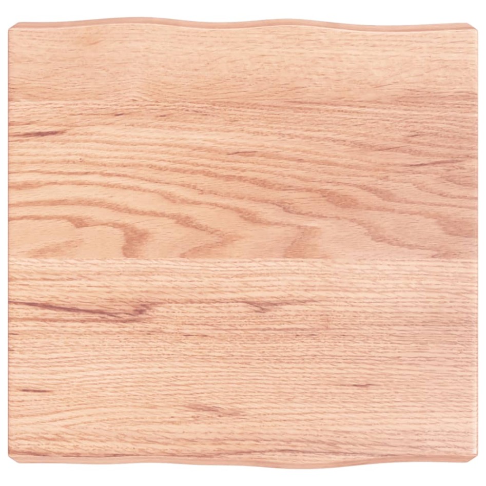 Tablero mesa madera tratada borde natural marrón 40x40x(2-6)