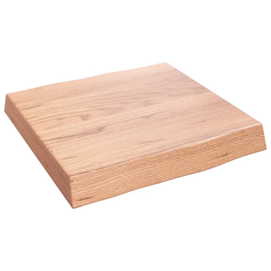Tablero mesa madera tratada borde natural marrón 40x40x(2-6)