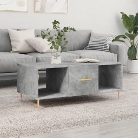 Mesa de centro madera contrachapada gris hormigón 102x50x40