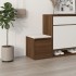 Cajón taburete madera contrachapada marrón roble 40,5x40x40