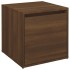 Cajón taburete madera contrachapada marrón roble 40,5x40x40