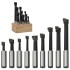 Cortadoras de perforación 9 piezas 12 mm con base de