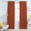 Cortinas opacas con ganchos 2 piezas color óxido 140x175 cm