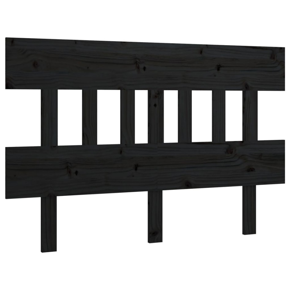 Cabecero de cama madera maciza de pino negro 183,5x3x81
