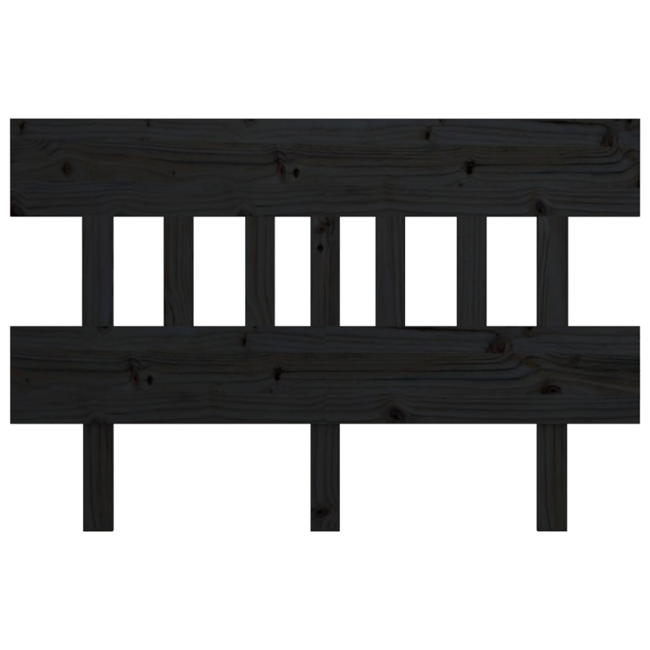 Cabecero de cama madera maciza de pino negro 183,5x3x81