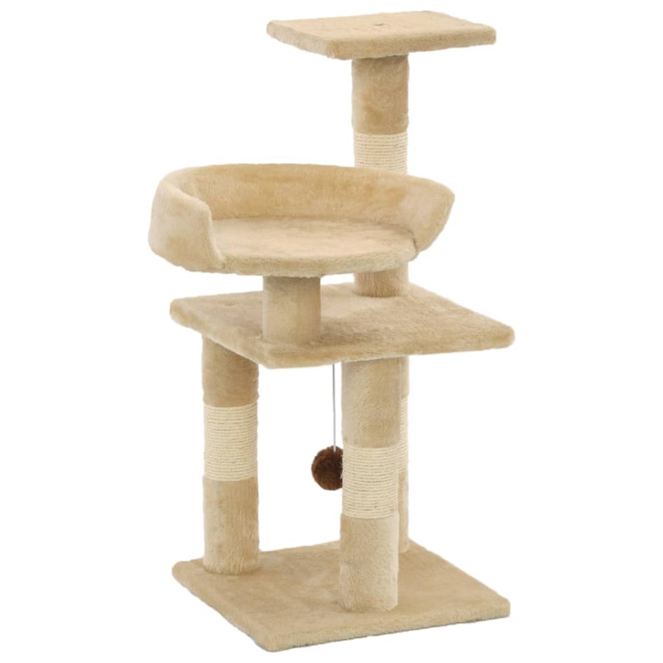 Rascador para gatos con postes de sisal 65 cm