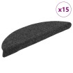 Alfombrillas autoadhesivas escalera 15 uds antracita 65x21x4 cm