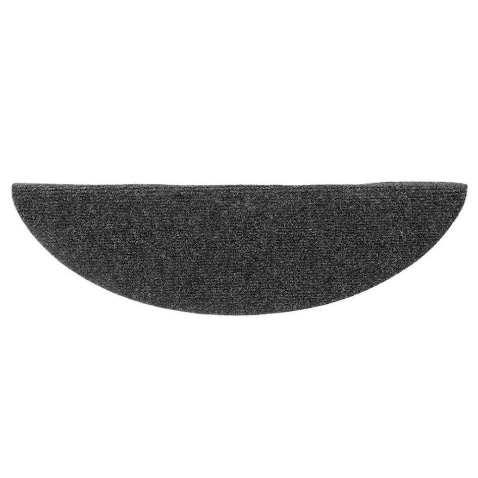 Alfombrillas autoadhesivas escalera 15 uds antracita 65x21x4