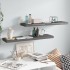 Estantes flotantes pared 2 uds MDF gris brillo 90x23,5x3,8