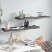 Estantes flotantes pared 2 uds MDF gris brillo 90x23,5x3,8 cm