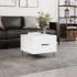 Mesa de centro madera de ingeniería brillo blanco 50x50x40