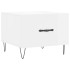 Mesa de centro madera de ingeniería brillo blanco 50x50x40